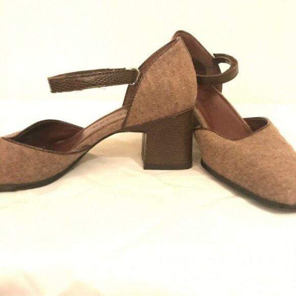 Bandolino Shoes Block Heel Ankle Strap Square Toe Y - Picture 5 of 7